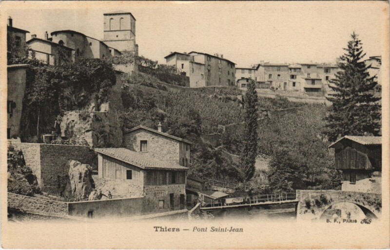 Carte postale ancienne Thiers Pont Saint Jean à Thiers
