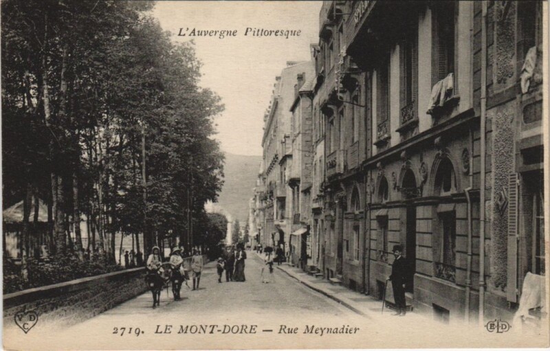 Carte postale ancienne Le Mont Dore Rue Meynadier à Mont-Dore