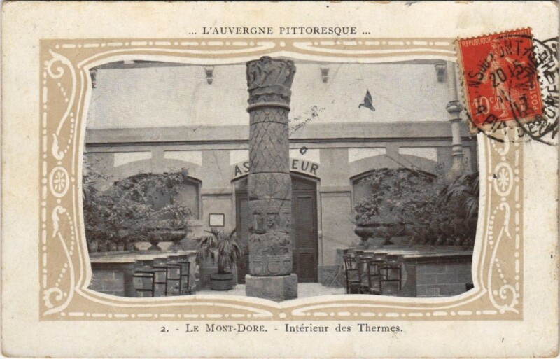 Carte postale ancienne Le Mont Dore Interieur de Thermes à Mont-Dore