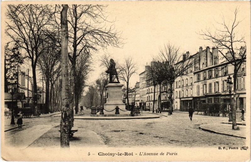 Carte postale ancienne Choisy le Roi L'Avenue de Paris France à Choisy-le-Roi