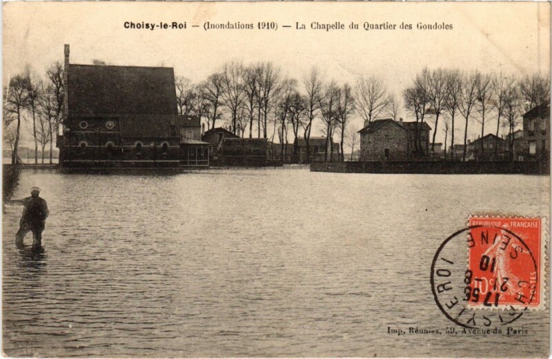 Carte postale ancienne Choisy le Roi La Chapelle du Quartier des Gondoles France à Choisy-le-Roi