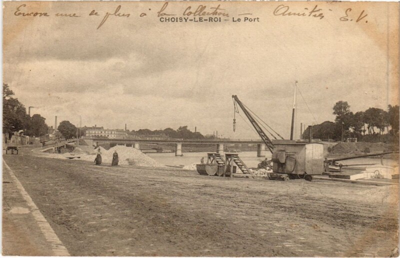 Carte postale ancienne Choisy le Roi Le Port France à Choisy-le-Roi