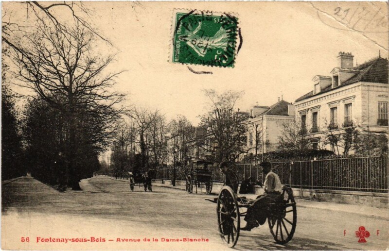 Carte postale ancienne Fontenay sous Bois Avenue de la Dame-Blanche France à Fontenay-sous-Bois