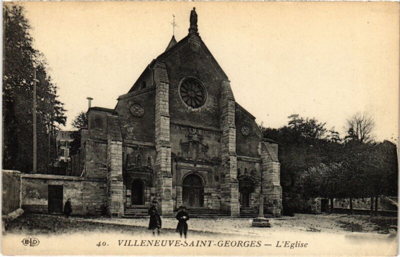 Carte postale ancienne Villeneuve St.Georges L'Eglise France