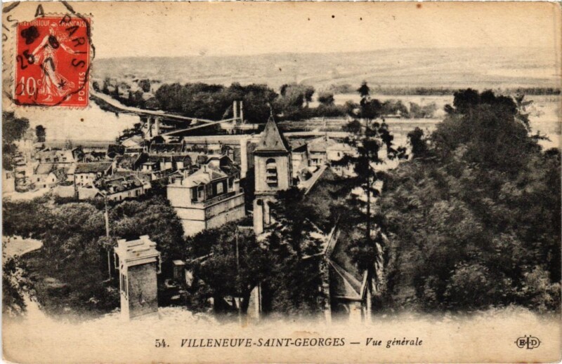 Carte postale ancienne Villeneuve St.Georges Vue Generale France
