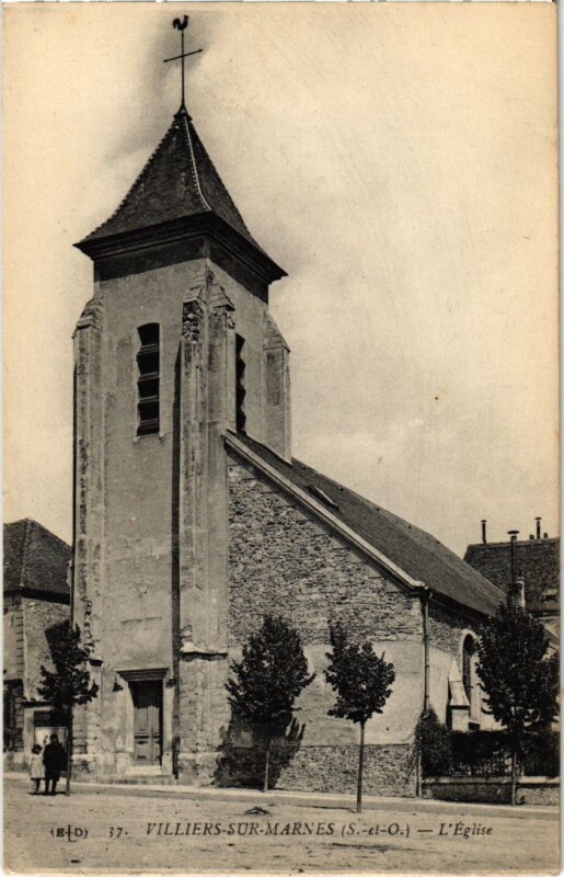 Carte postale ancienne Villiers s Marne L'Eglise France
