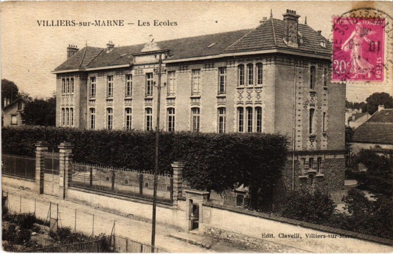 Carte postale ancienne Villiers s Marne Les Ecoles France
