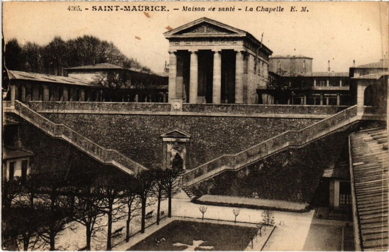 Carte postale ancienne St.Maurice Maison de sante-La Chapelle France