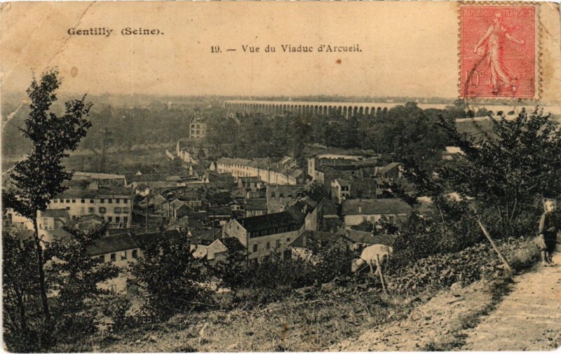 Carte postale ancienne Gentilly Vue du Viaduc d'Arcueil France à Arcueil