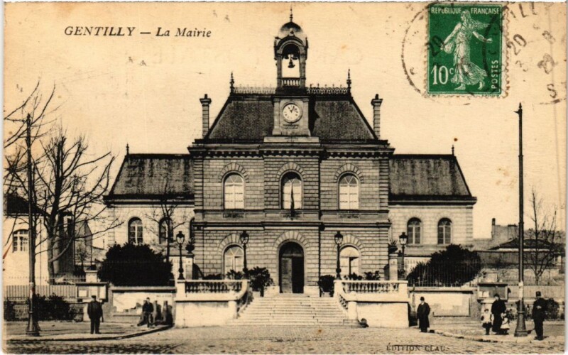 Carte postale ancienne Gentilly La Mairie France à Gentilly