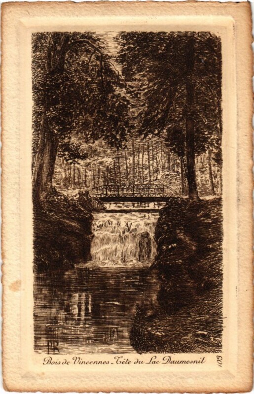 Carte postale ancienne Vincennes Tete du Lac Daumesnil France à Vincennes