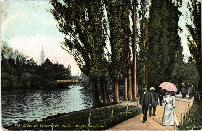 Carte postale ancienne Vincennes Autour du lac Daumesnil France à Vincennes