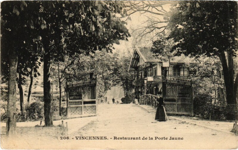 Carte postale ancienne Vincennes Restaurant de la Porte Jaune France à Vincennes