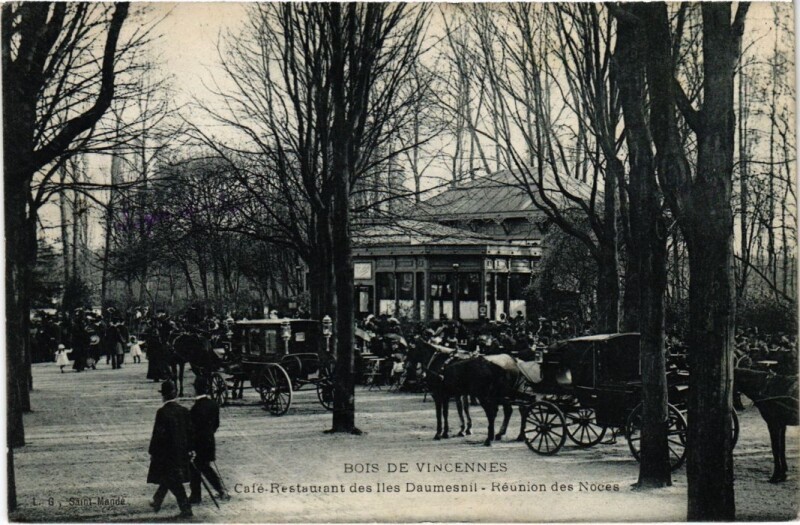 Carte postale ancienne Vincennes Cafe Restaurant des Iles Daumesnil France à Vincennes