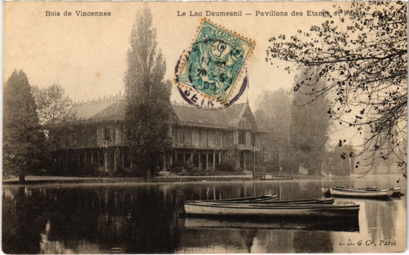 Carte postale ancienne Vincennes Le Lac Daumesnil, Pavillons des Etangs France à Vincennes