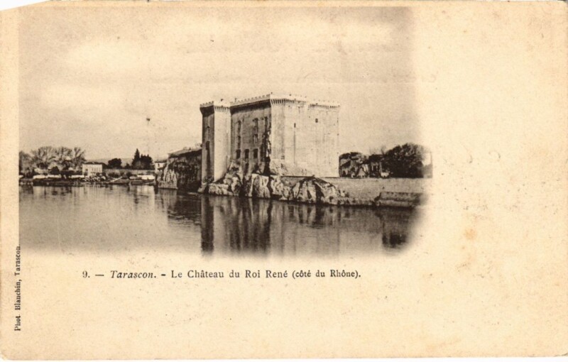 Carte postale ancienne Tarascon Le Chateau du Roi Rene - Cote du Rhone à Tarascon