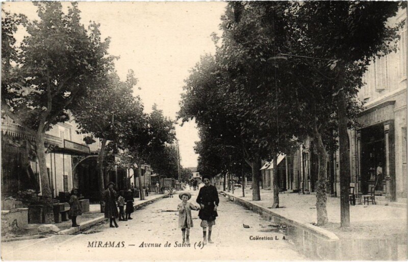 Carte postale ancienne Miramas Avenue de Salon à Miramas