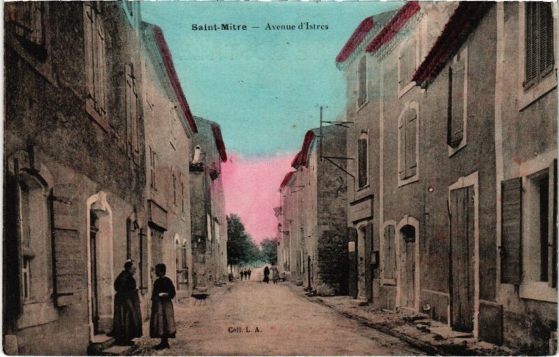 Carte postale ancienne Saint-Mitre Avenue d'Istres à Istres