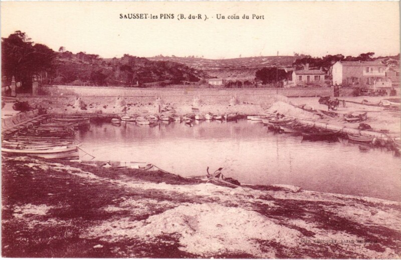 Carte postale ancienne Sausset-les-Pins Un Coin du Port à Sausset-les-Pins