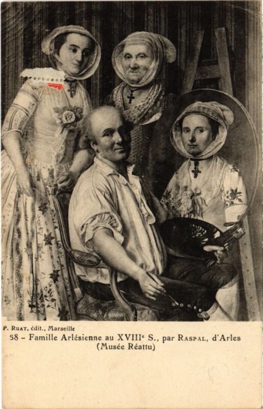 Carte postale ancienne Arles Famille Arlesienne au Xviii. Siecle à Arles