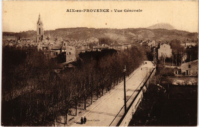 Carte postale ancienne Aix-en-Provence Vue Generale à Aix-en-Provence