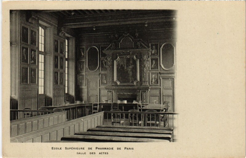 Carte postale ancienne Ecole Supérieure de Pharmacie de Paris - Salle des Actes à Paris 6e