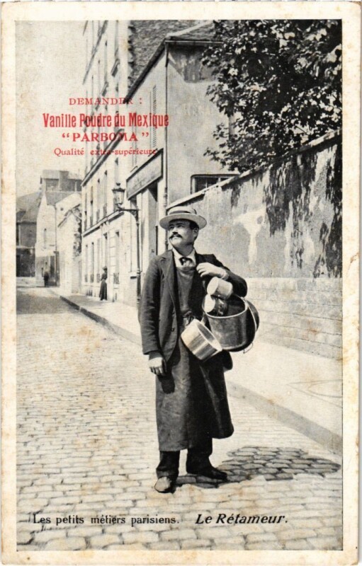 Carte postale ancienne Paris Petits Metiers Le Retameur