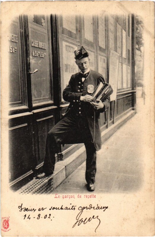 Carte postale ancienne Paris Petits Metiers Le gracon de recette