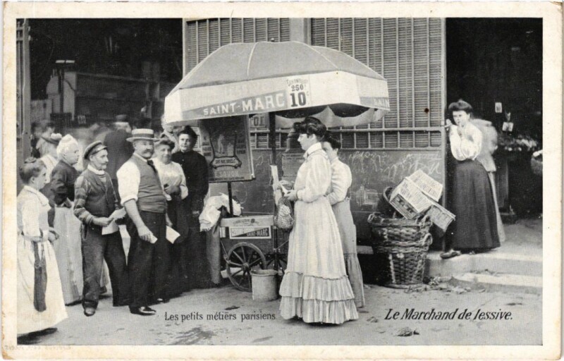 Carte postale ancienne Paris Petits Metiers la marchande de Jessive