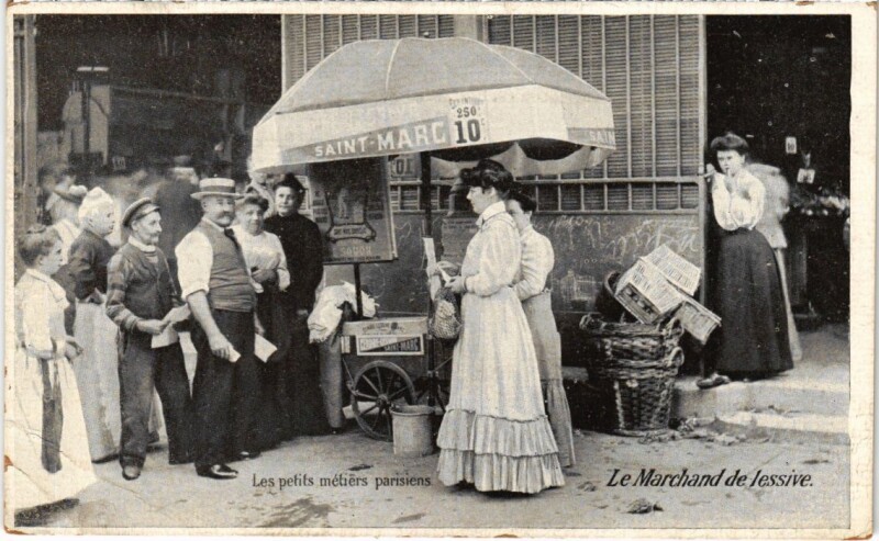 Carte postale ancienne Paris Petits Metiers Le Marchand de Jessive
