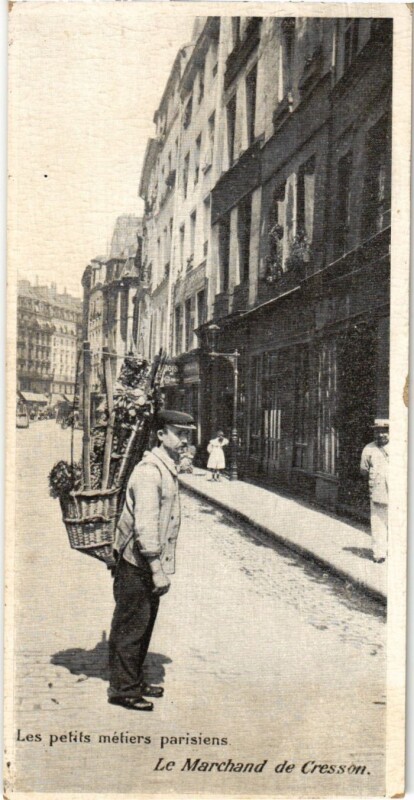 Carte postale ancienne Paris Petits Metiers Le Marchand de Cresson