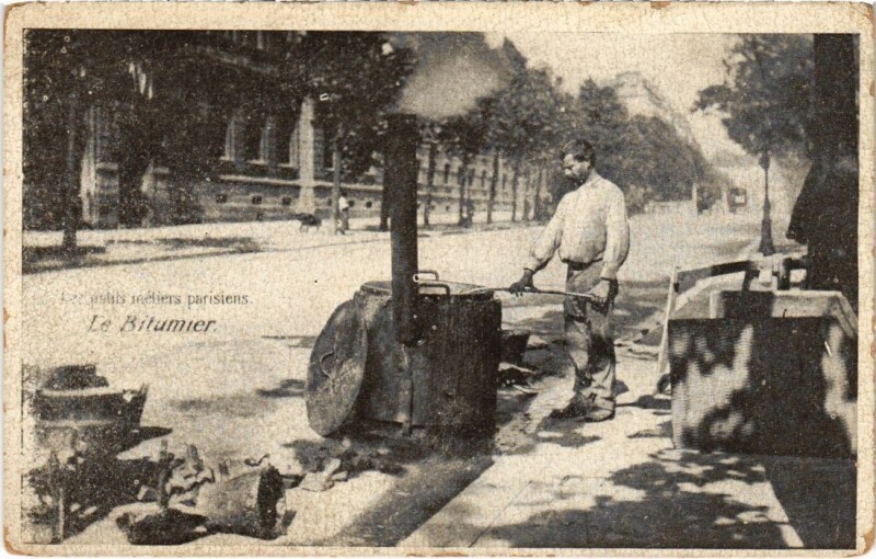 Carte postale ancienne Paris Petits Metiers le Bitumier