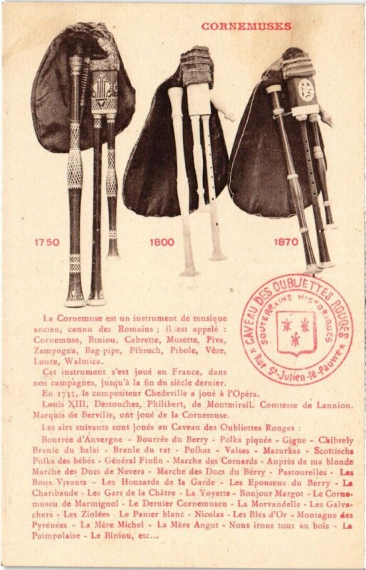 Carte postale ancienne Paris 5e Cornemuses à Paris 5e