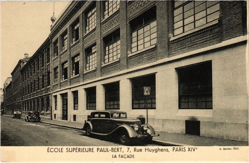 Carte postale ancienne Ecole Supérieure Paul-Bert - La Façade à Paris 14e