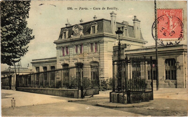 Carte postale ancienne Paris 12e Gare de Reuilly Tinted à Paris 12e