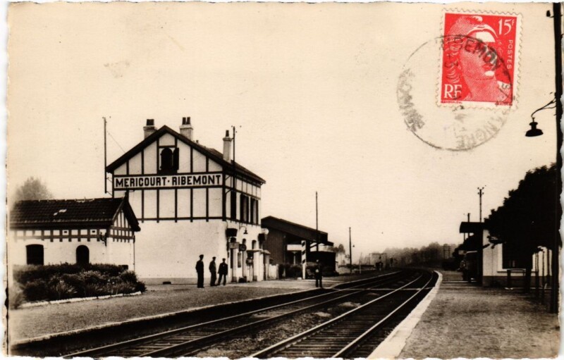 Carte postale ancienne Mericourt-l'Abbe La Gare