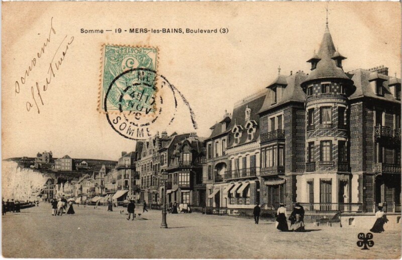 Carte postale ancienne Mers-les-Bains Boulevard à Mers-les-Bains