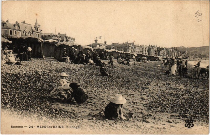 Carte postale ancienne Mers-les-Bains La Plage à Mers-les-Bains