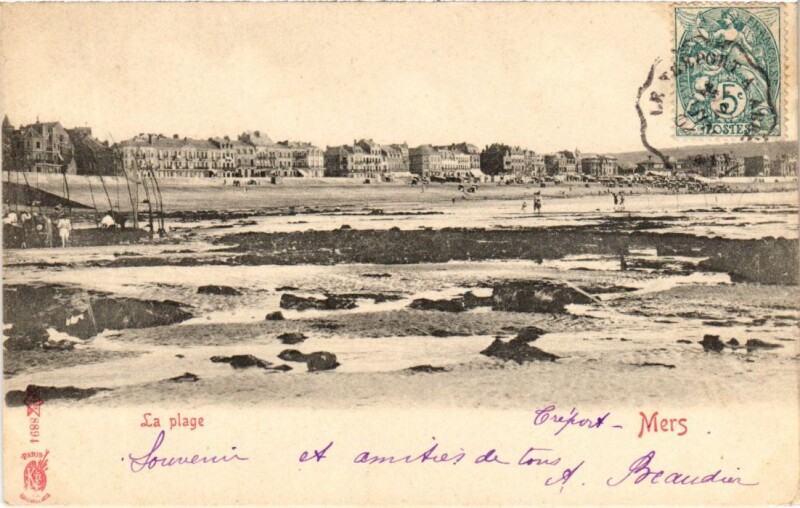 Carte postale ancienne Mers-les-Bains La Plage à Mers-les-Bains