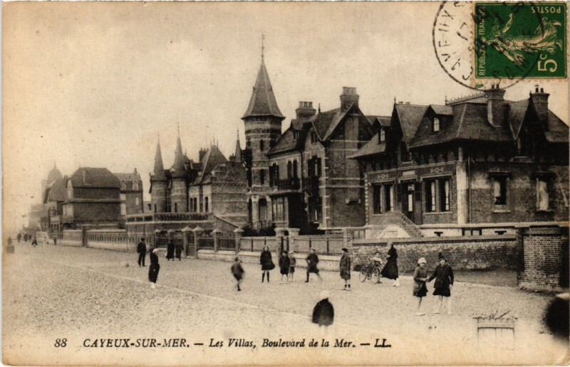 Carte postale ancienne Cayeux-sur-Mer Les Villas - Boulevard de la Mer à Cayeux-sur-Mer