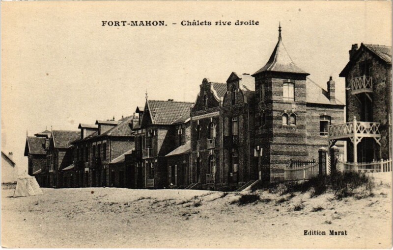 Carte postale ancienne Fort-Mahon-Plage Chalets Rive Droite à Fort-Mahon-Plage