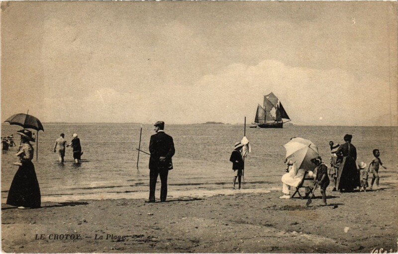 Carte postale ancienne Le Crotoy La Plage au Crotoy