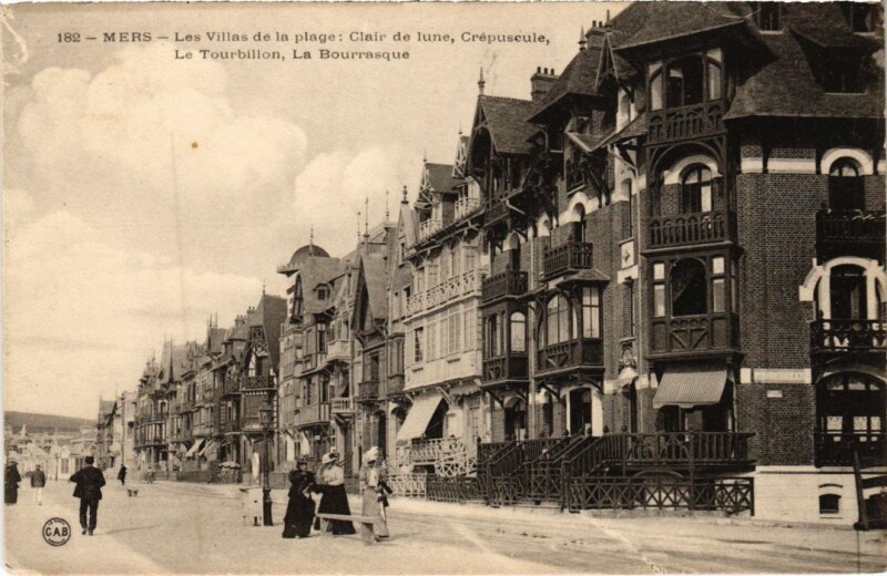 Carte postale ancienne Mers-les-Bains Les Villas de la Plage à Mers-les-Bains