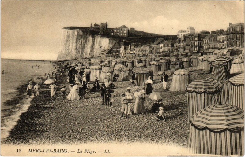 Carte postale ancienne Mers-les-Bains La Plage à Mers-les-Bains