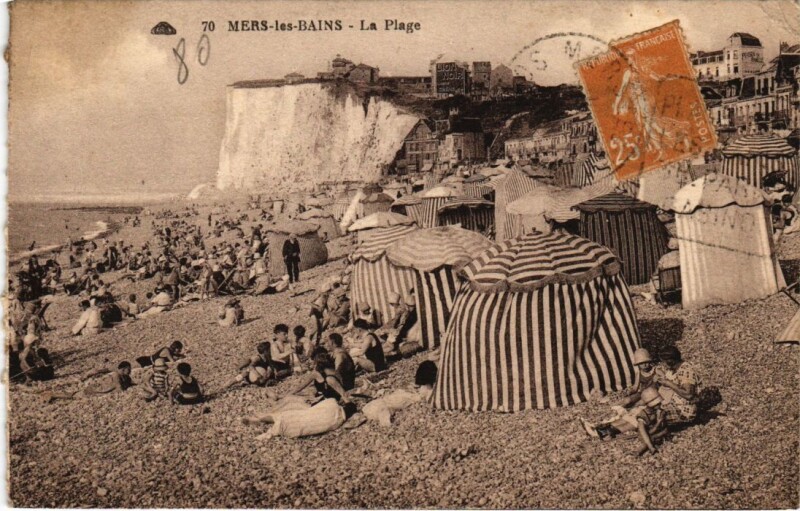 Carte postale ancienne Mers-les-Bains La Plage à Mers-les-Bains