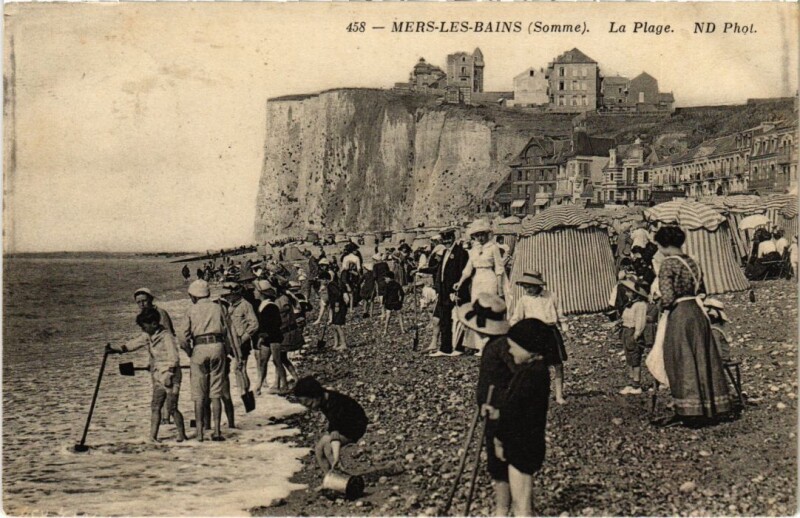 Carte postale ancienne Mers-les-Bains La Plage à Mers-les-Bains