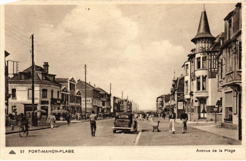 Carte postale ancienne Fort-Mahon-Plage Avenue de la Plage à Fort-Mahon-Plage