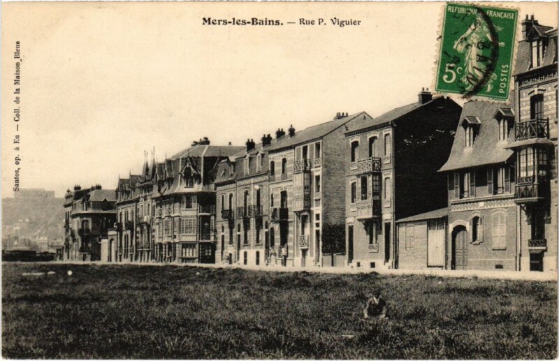 Carte postale ancienne Mers-les-Bains Rue P. Viguier à Mers-les-Bains