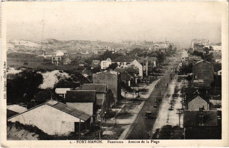Carte postale ancienne Fort-Mahon-Plage Panorama - Avenue de la Plage à Fort-Mahon-Plage
