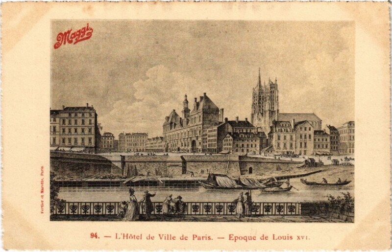 Carte postale ancienne Vieux Paris Hotel deVille
